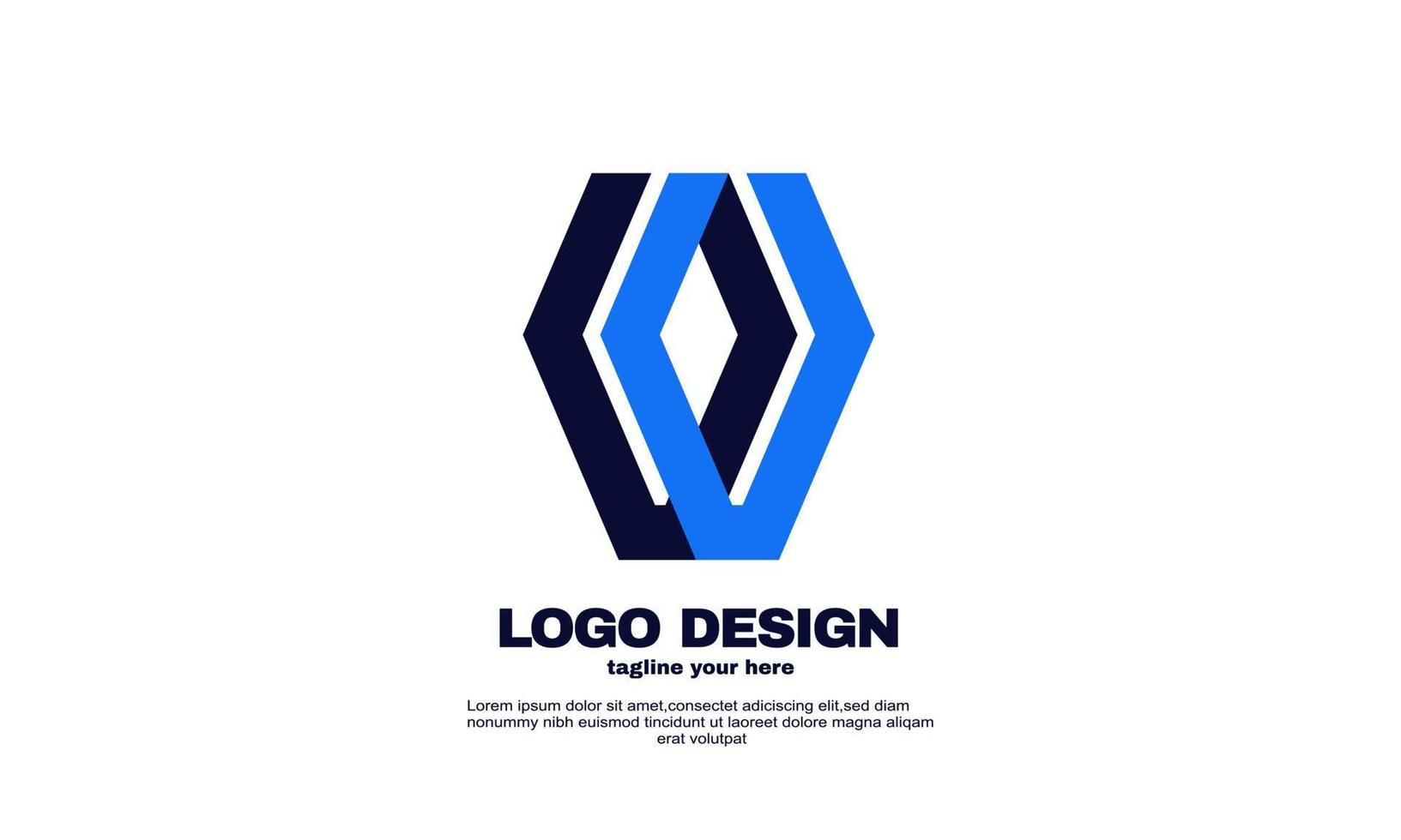 abstract modern eye catching identity corporate company and business logo design vector