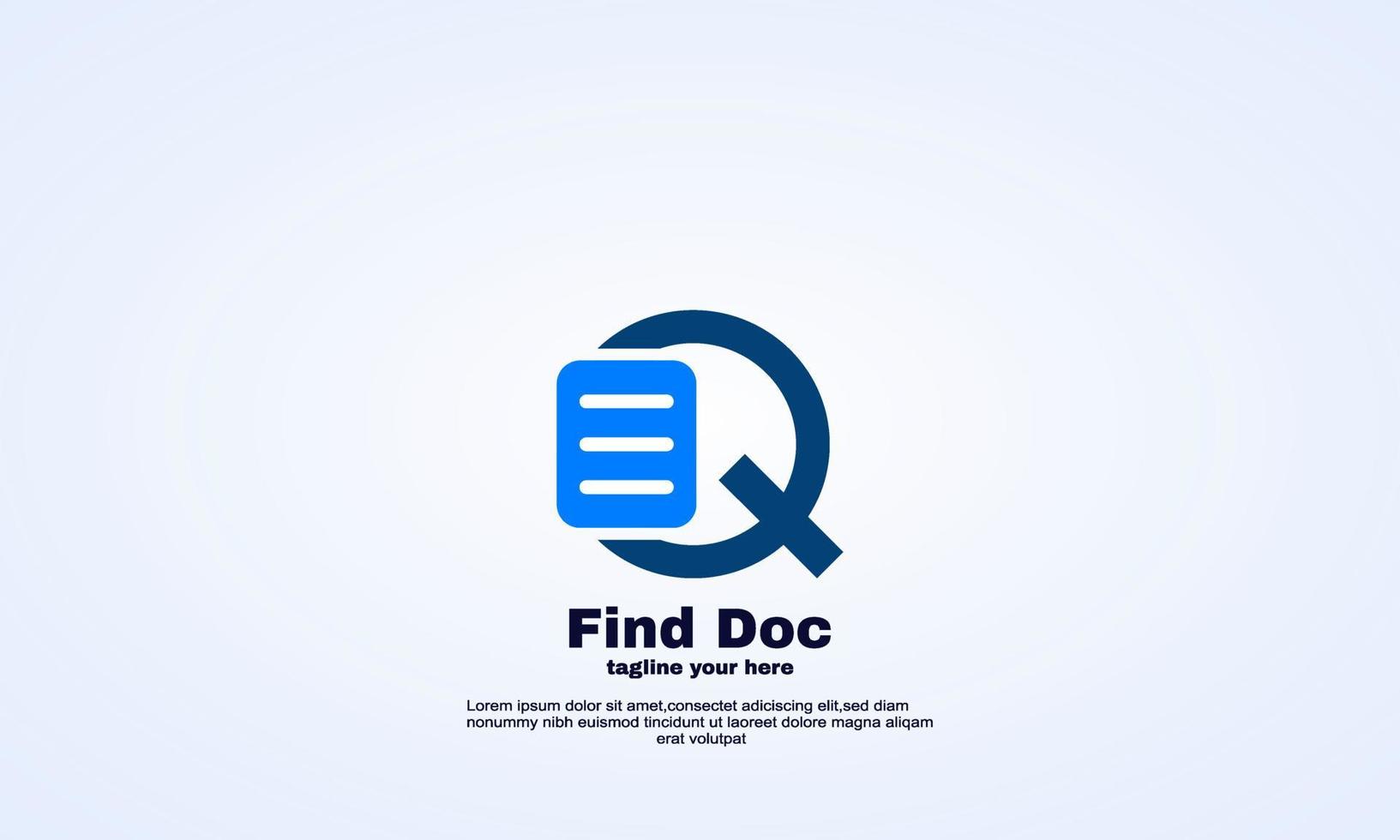 vector review search document logo design template magnifying