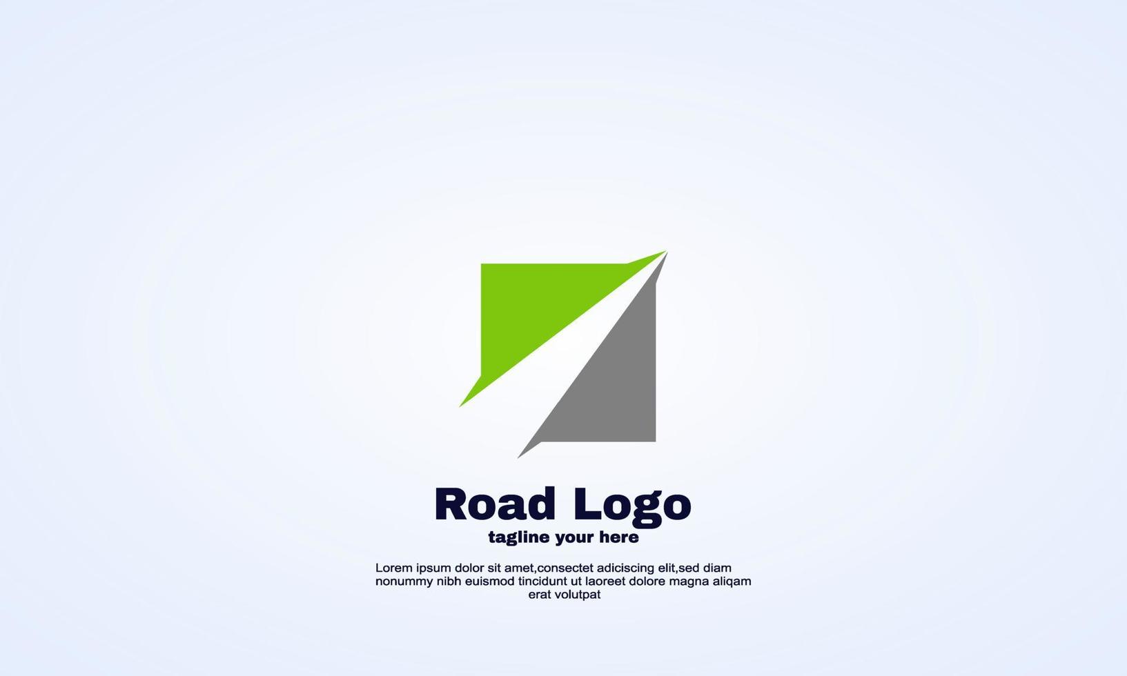 stock abstract idea road link logo design template vector