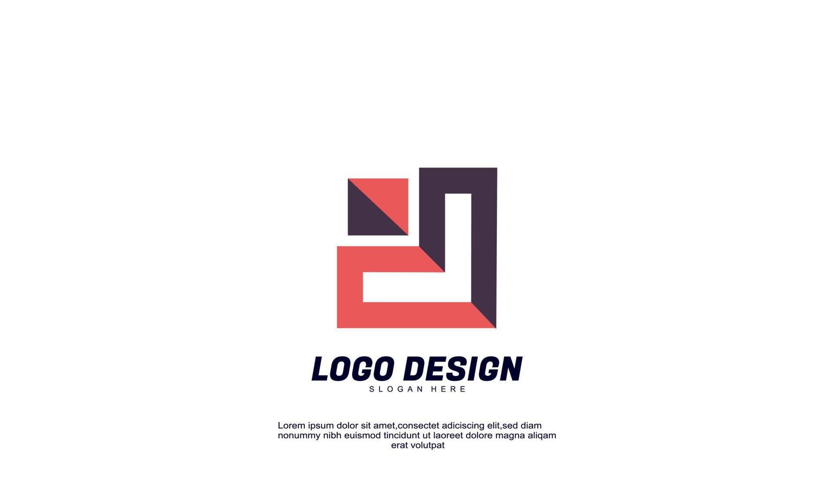 awesome stock abstract creative idea brand colorful company logo design template vector