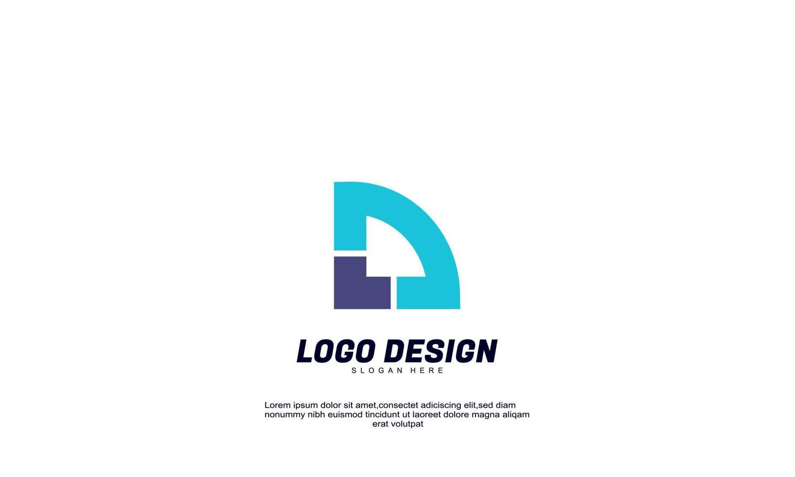 awesome creative shapes idea modern logo business design vector