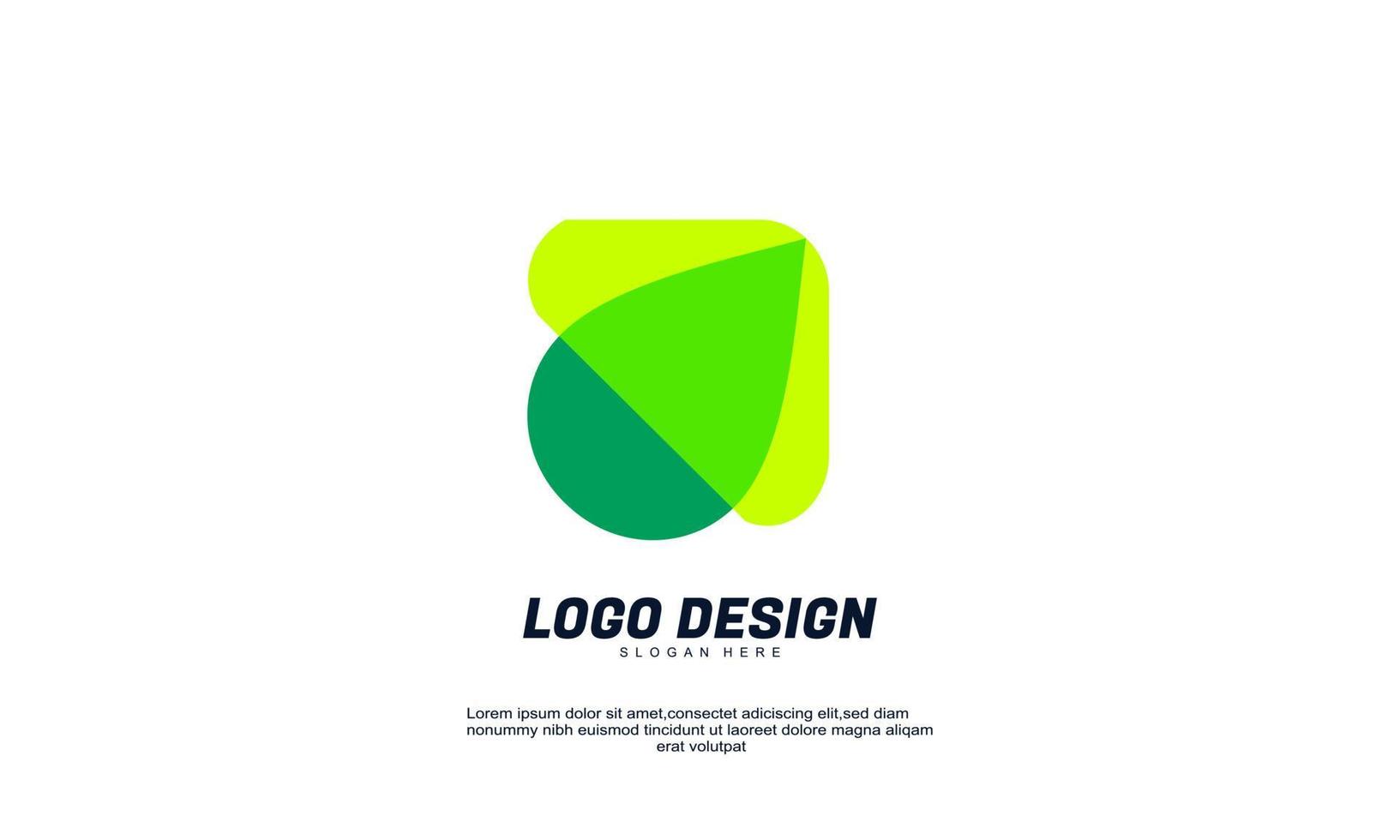 awesome abstract creative company design logo element with business card template best for brand identity and logo vector