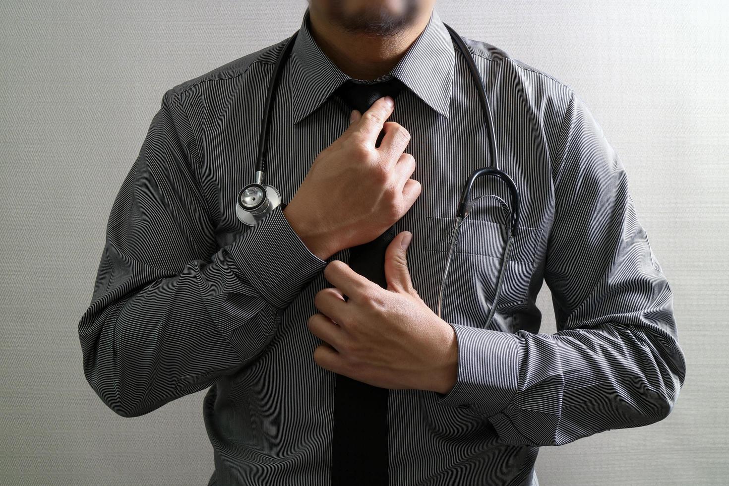 smart medical doctor holding digital tablet computer,stethoscope ,front view,filter effect photo