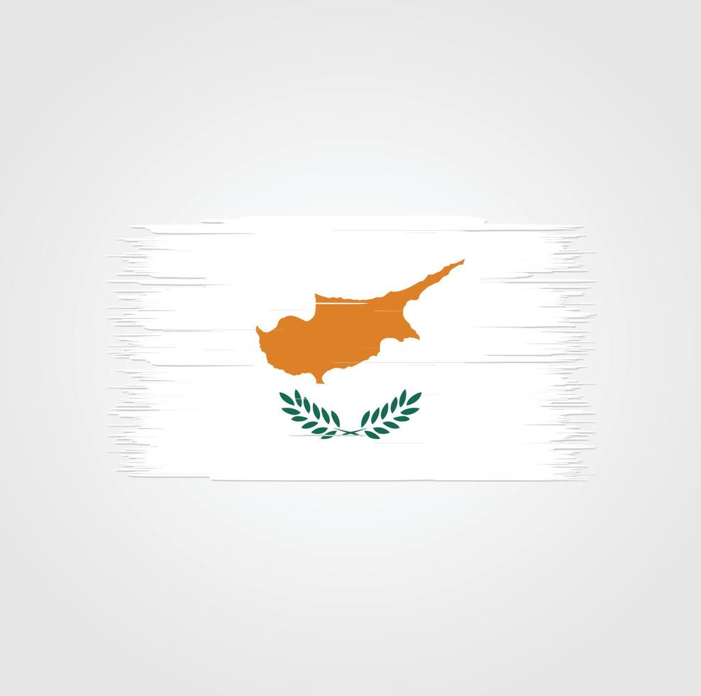 Cyprus Flag with brush style vector