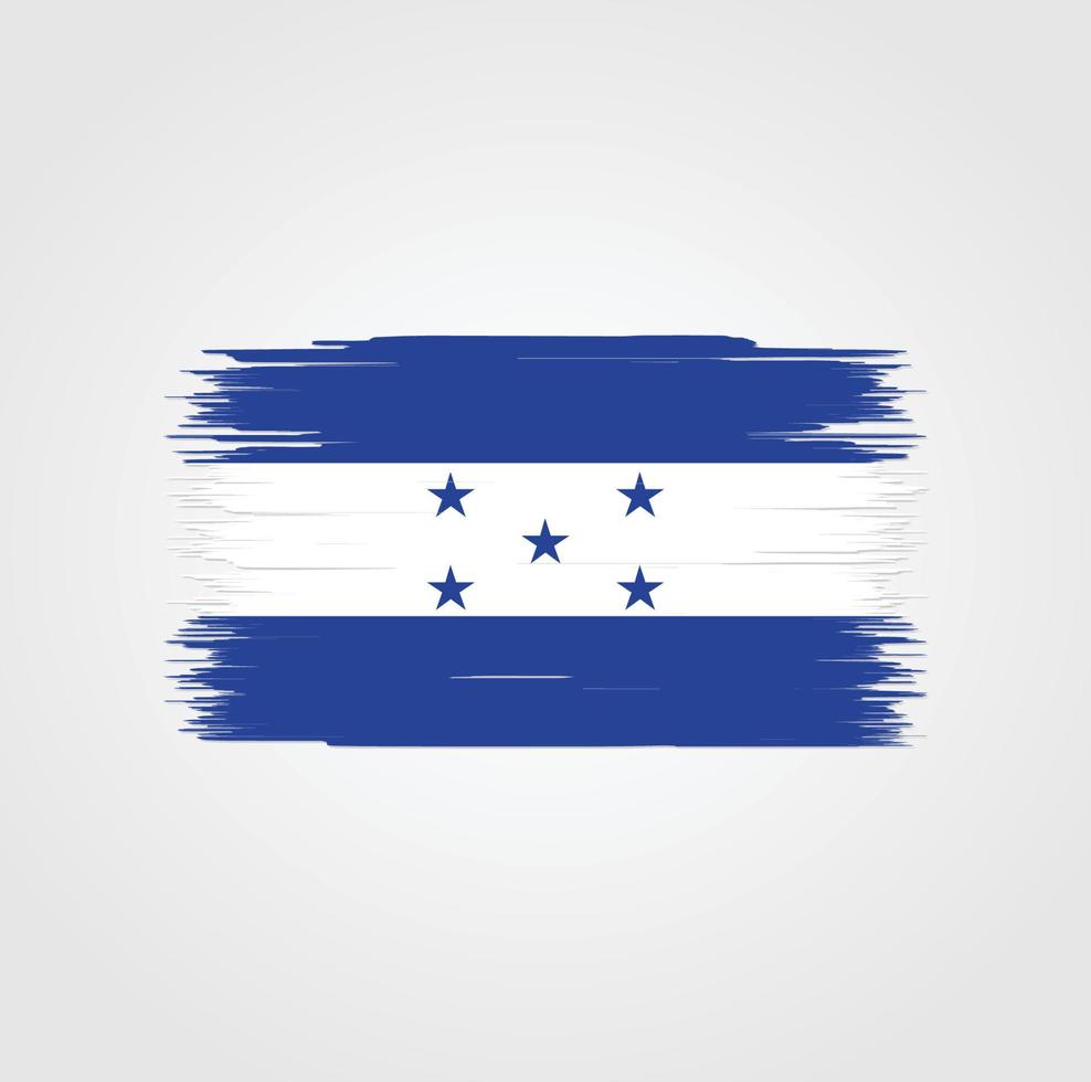 bandera de honduras con estilo de pincel vector