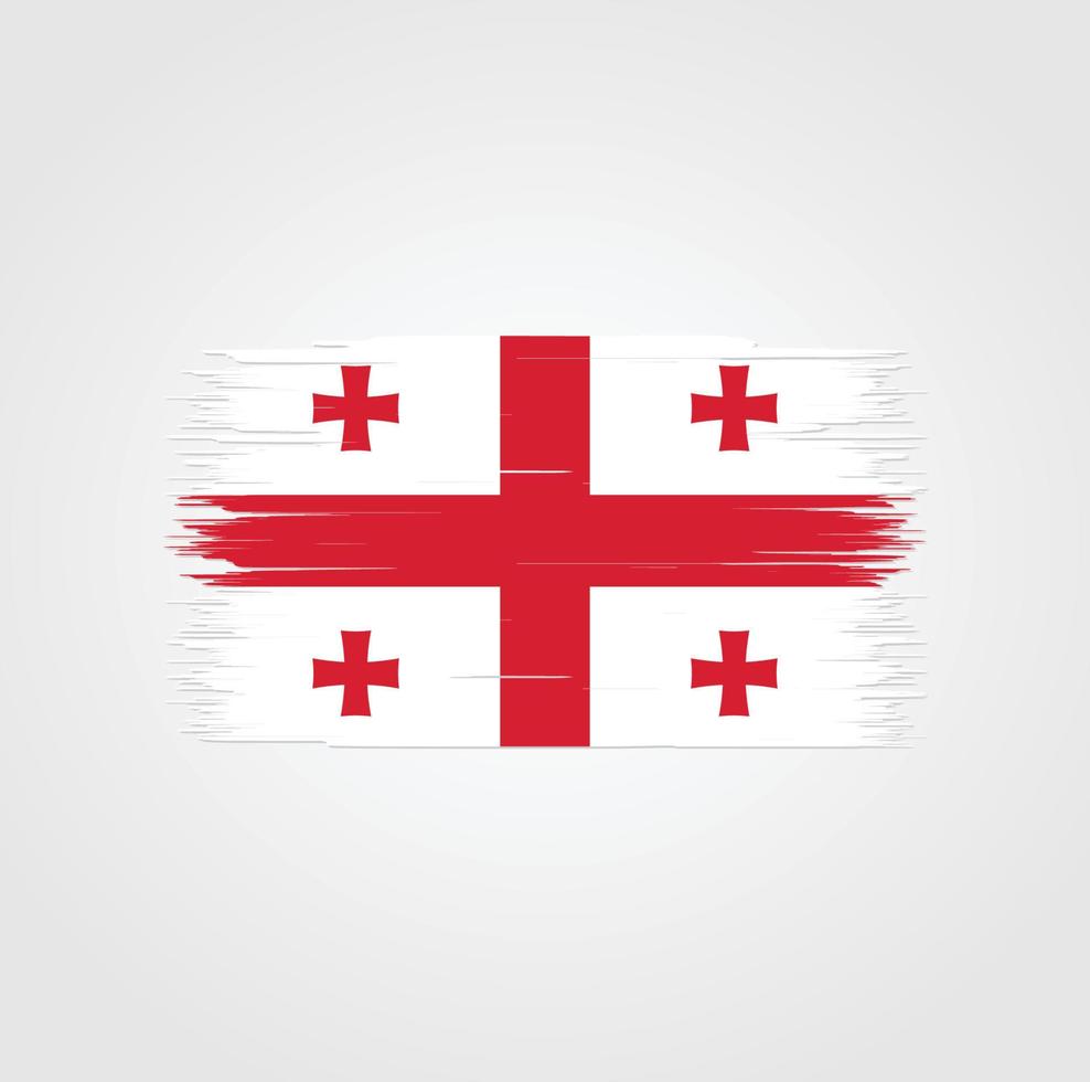 Georgia Flag with brush style vector