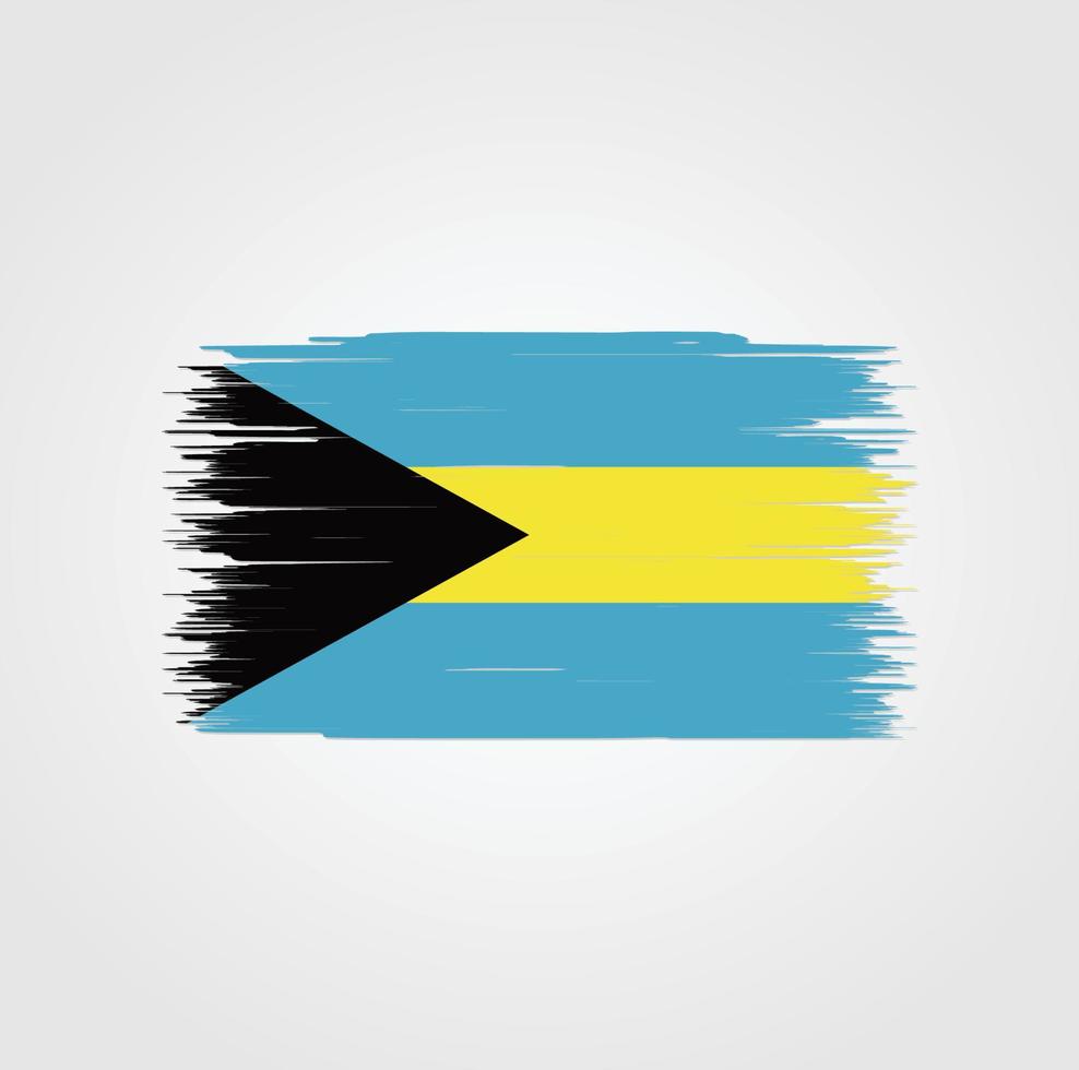 Bahamas Flag with brush style vector