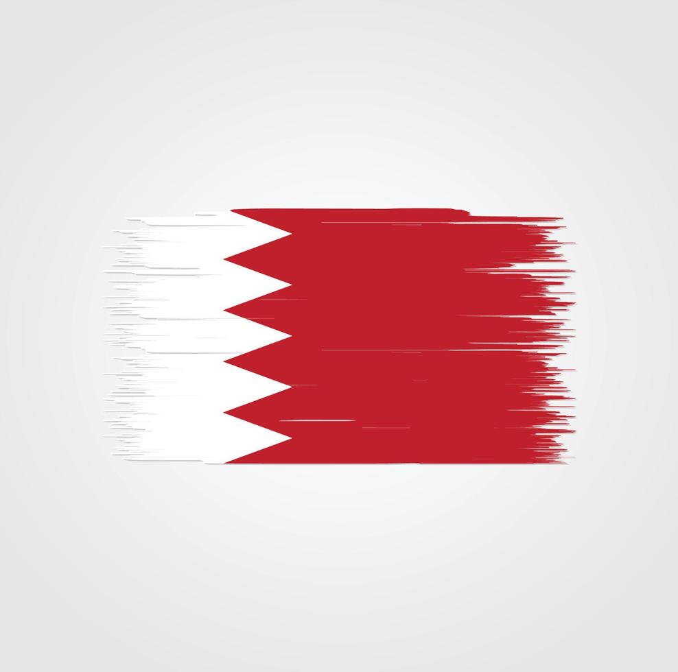 Bahrain Flag with brush style vector
