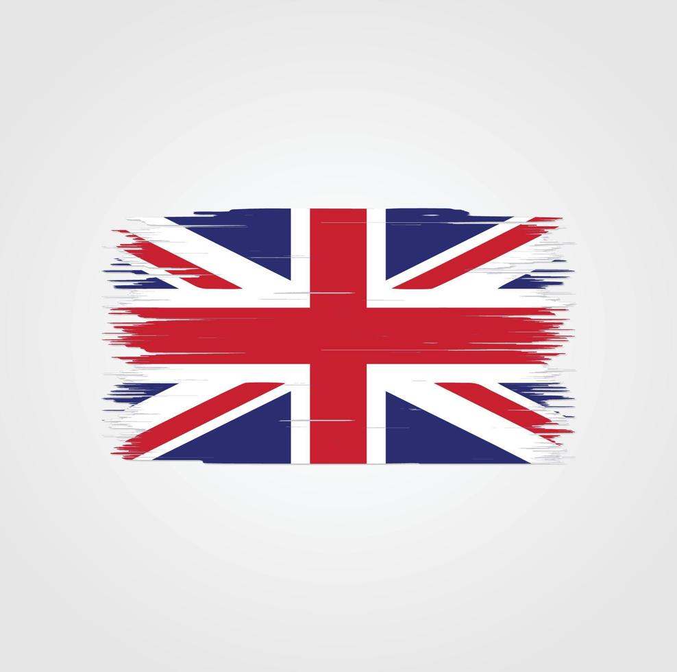 United Kingdom Flag with brush style vector