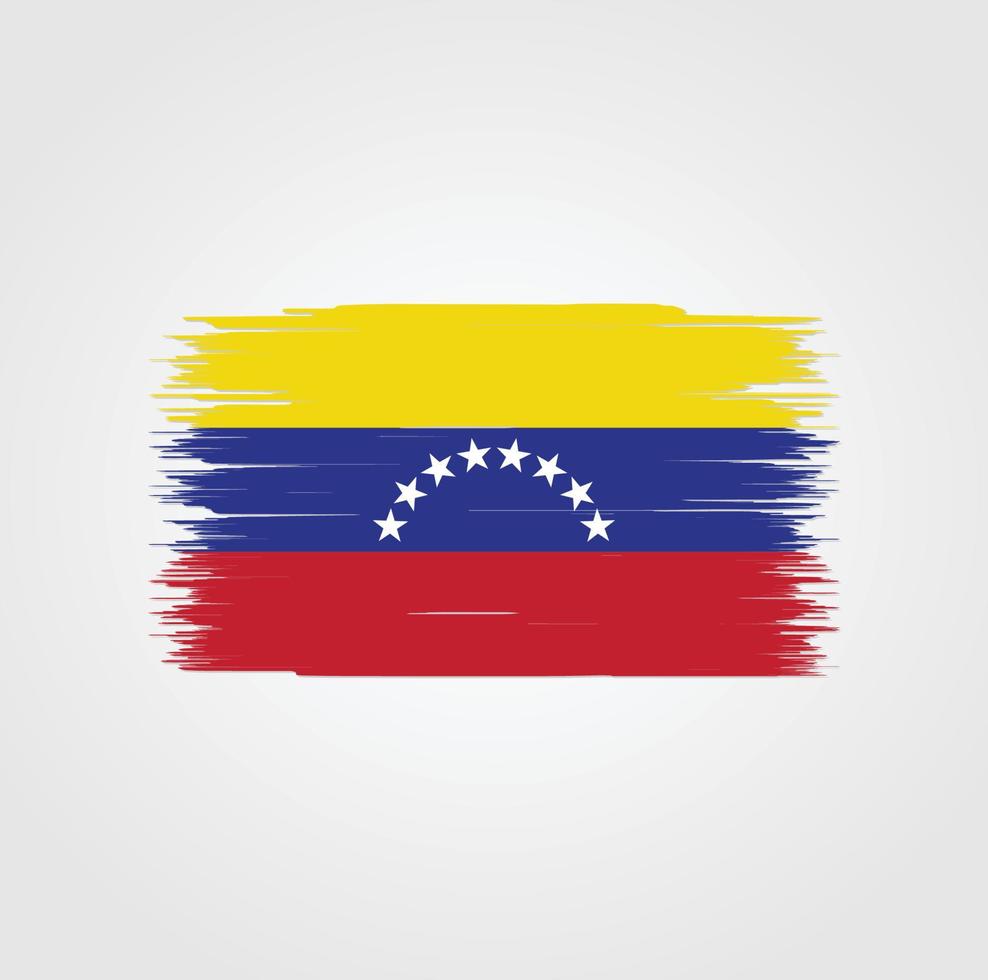 Venezuela Flag with brush style vector