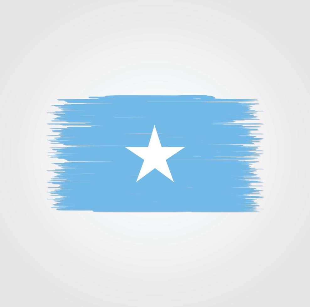 Somalia Flag with brush style vector