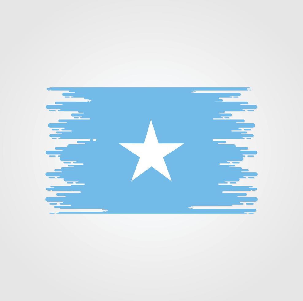 bandera de somalia con diseño de estilo de pincel de acuarela vector