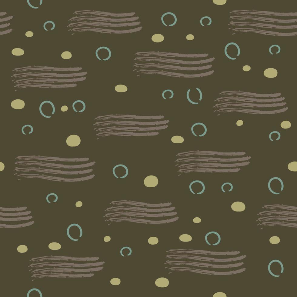 Seamless pattern scribbles and circles vector