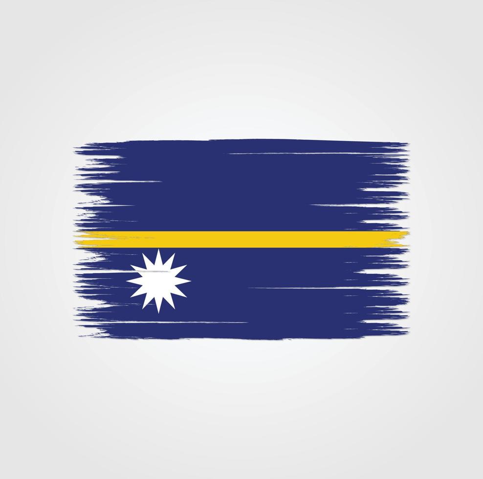 Flag of Nauru with brush style vector