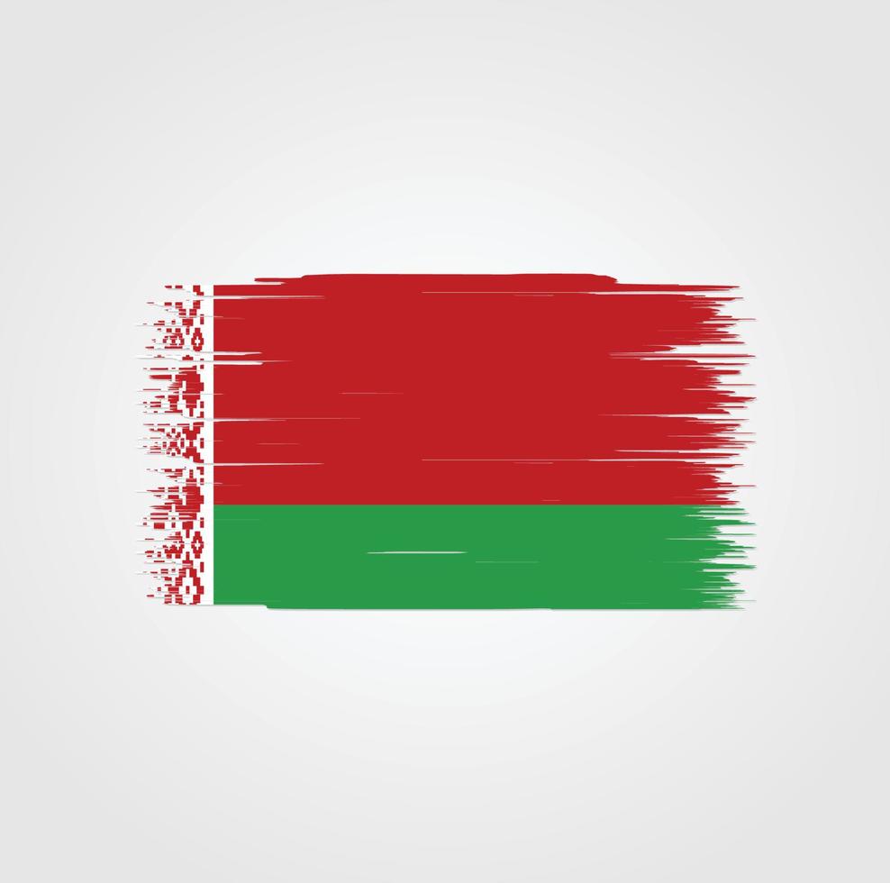 Belarus Flag with brush style vector