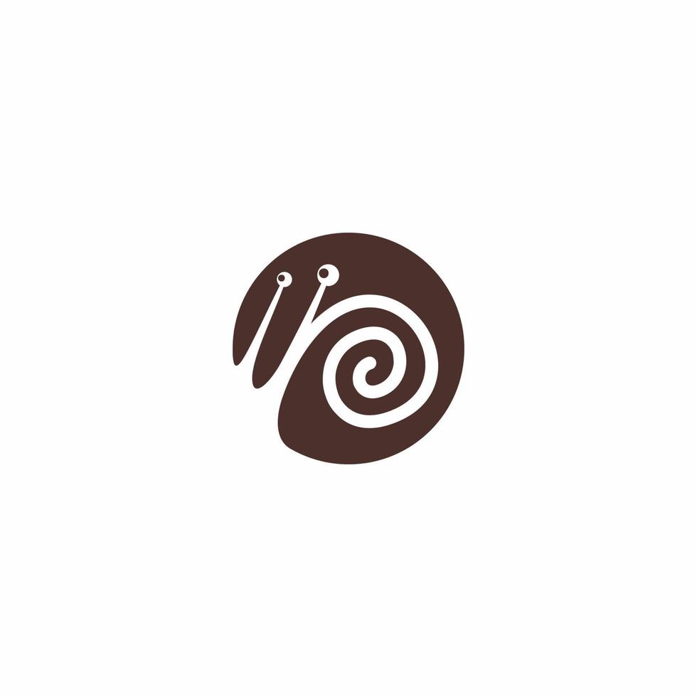 unique circle spiral snail logo vector