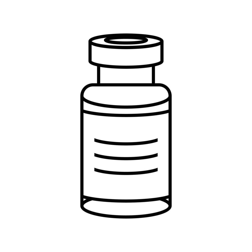 Medicine bottle icon. capsule, tablet, vaccine bottle vector icon.