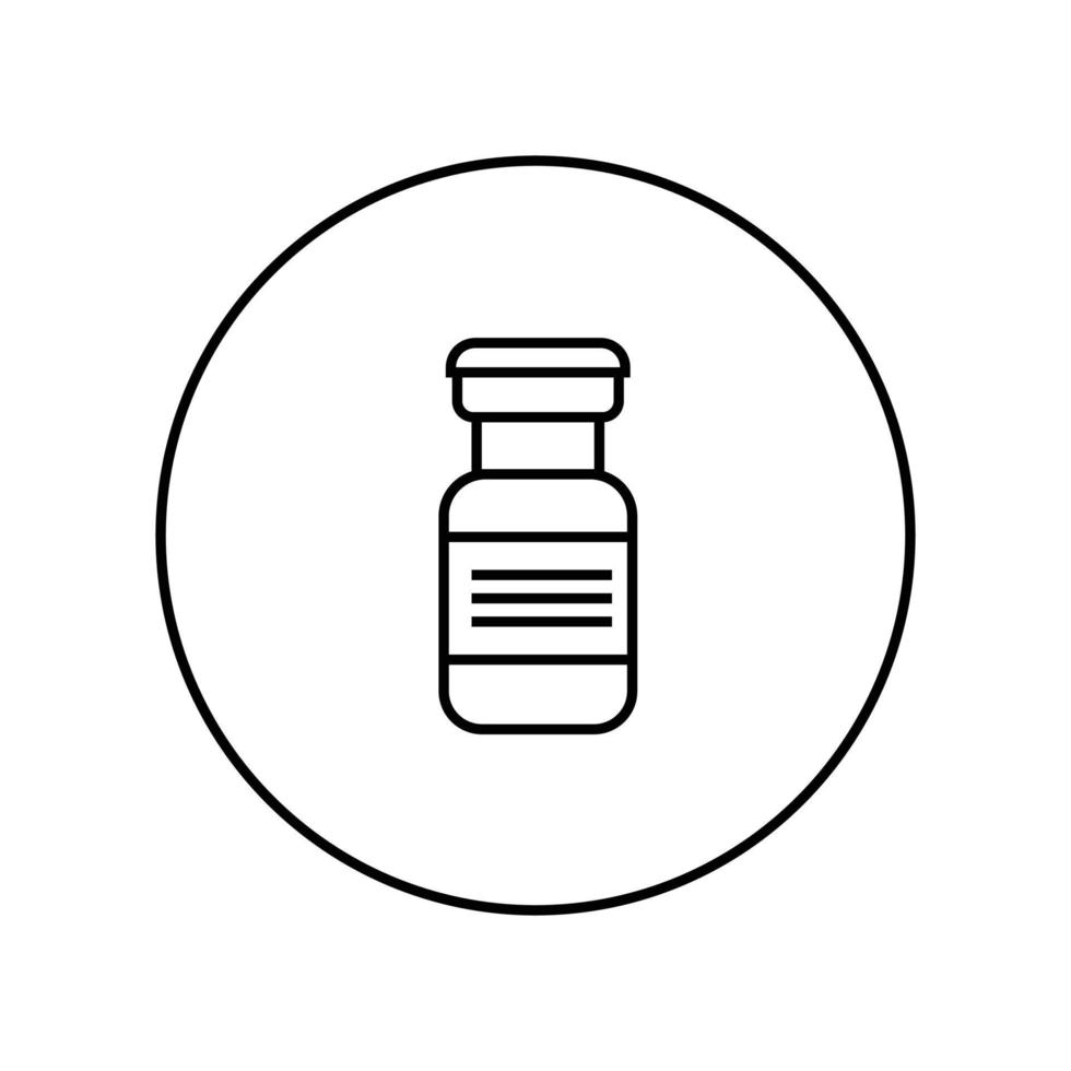 diseño de vector de icono de botella de medicina