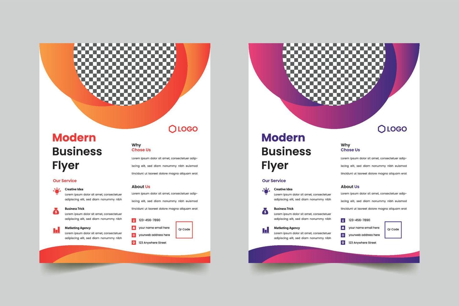 Creative modern and professional business flyer design vector