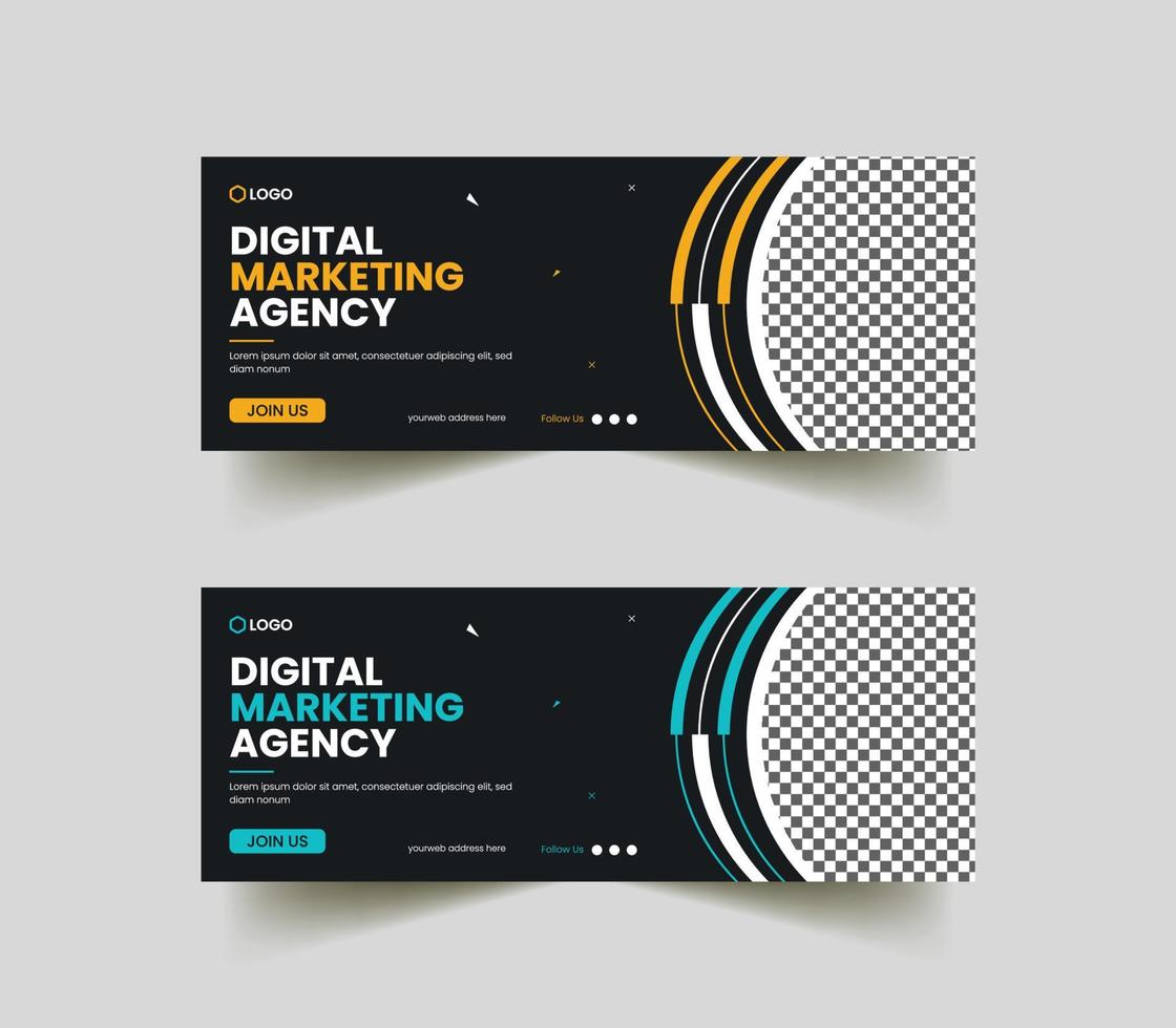 Digital Marketing Agency Social Media Post Cover Design Template vector