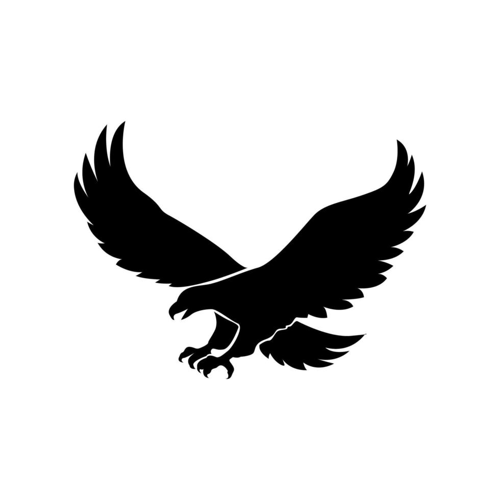 siluetas de pájaros, águila, diseño de silueta de águila, silueta animal, diseño de silueta vector