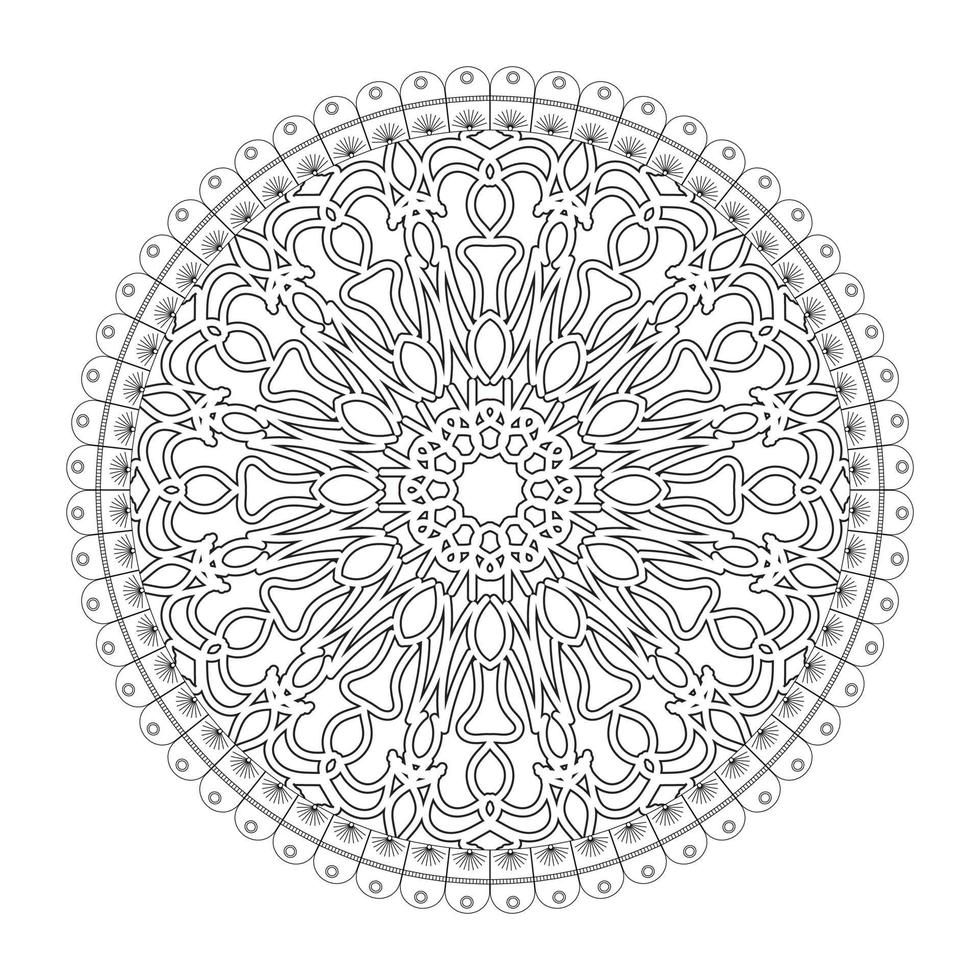 patrón circular mandala elementos de decoración de arte vector