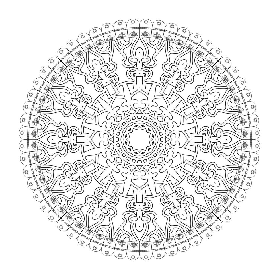 Circular pattern mandala art decoration elements vector