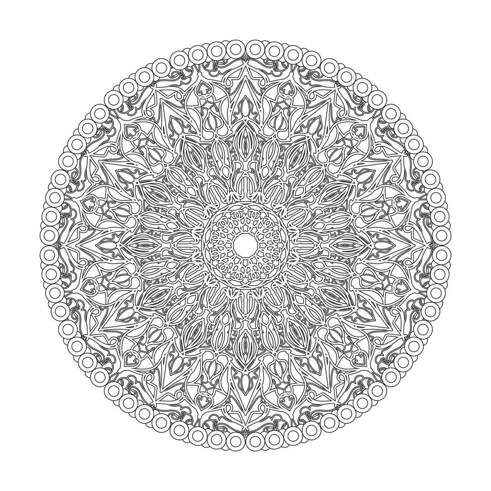 Circular pattern mandala art decoration elements vector