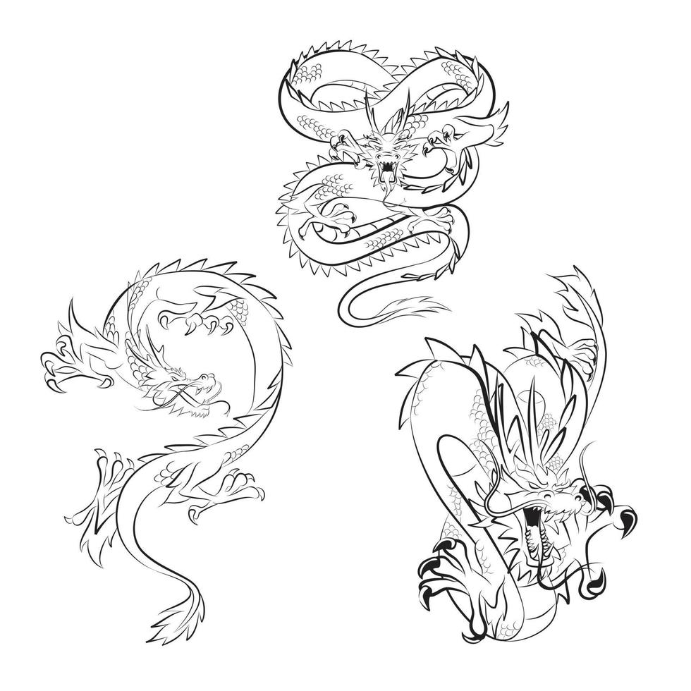 Dragon Design Illustration vector
