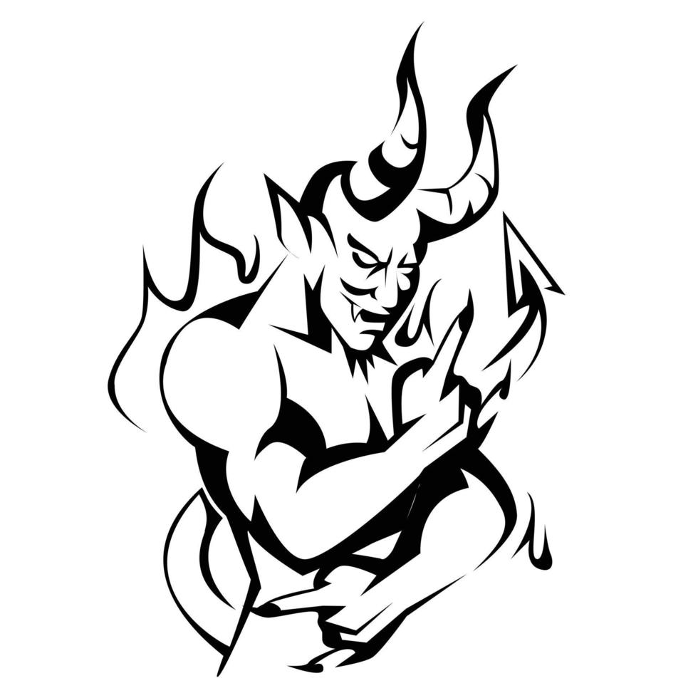 Ilustración de diseño de diablo vector