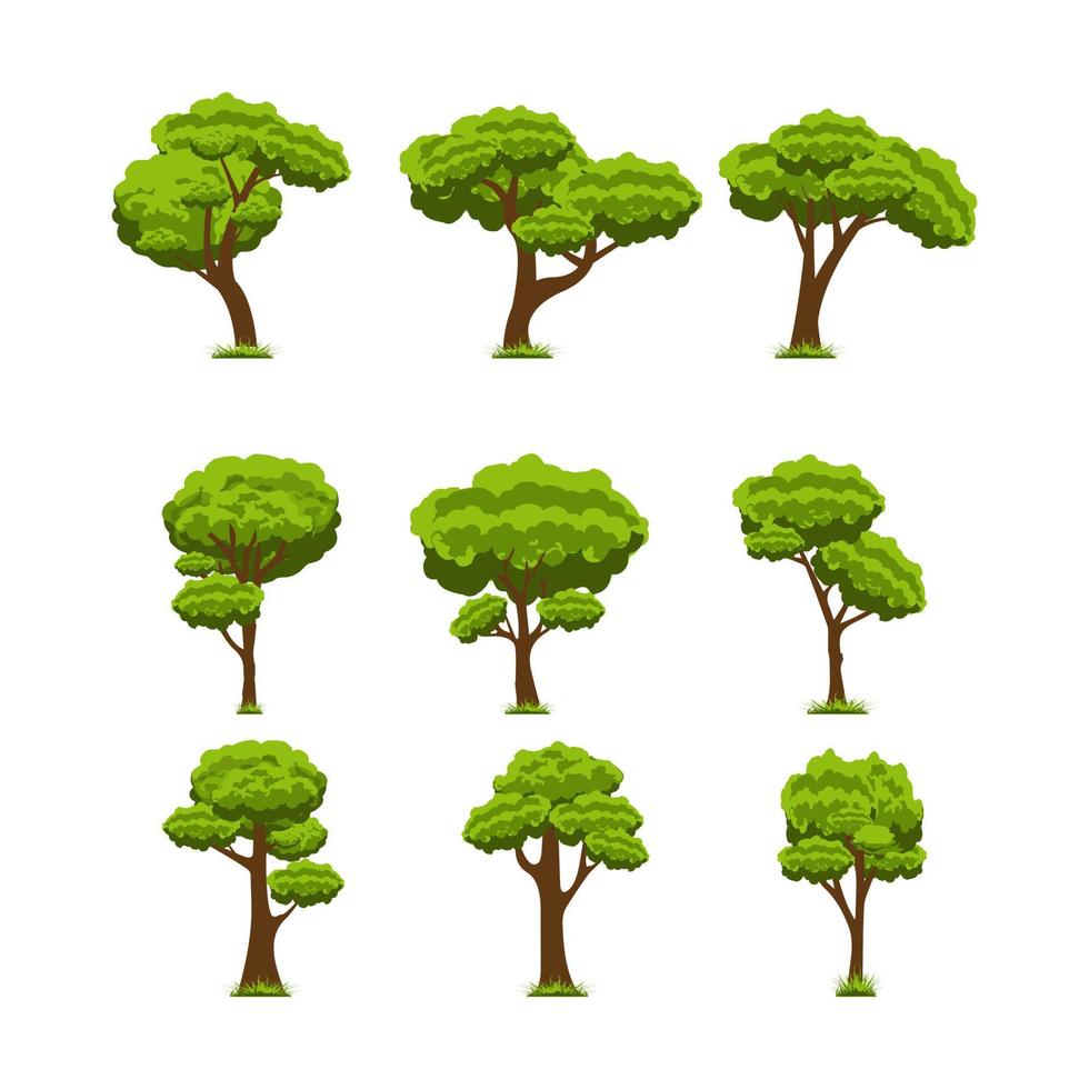 diseño de vector de ilustración de forma de árbol