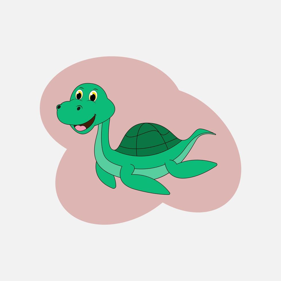 cute dinosaur animal cartoon illustration vector