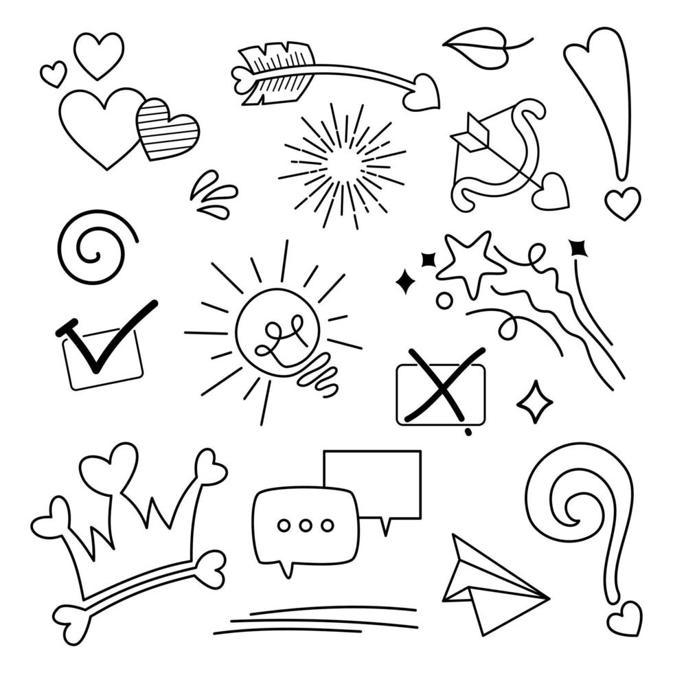 Doodle element vector set, for concept design.