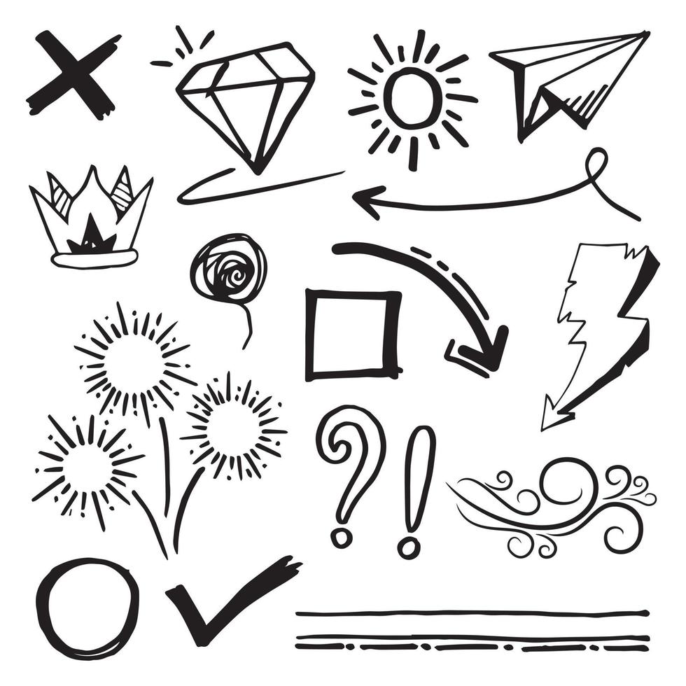 Doodle element vector set, for concept design.