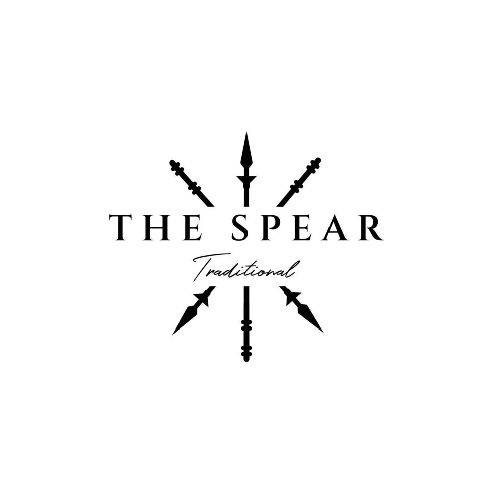 spear vintage logo vector illustration minimalist icon design