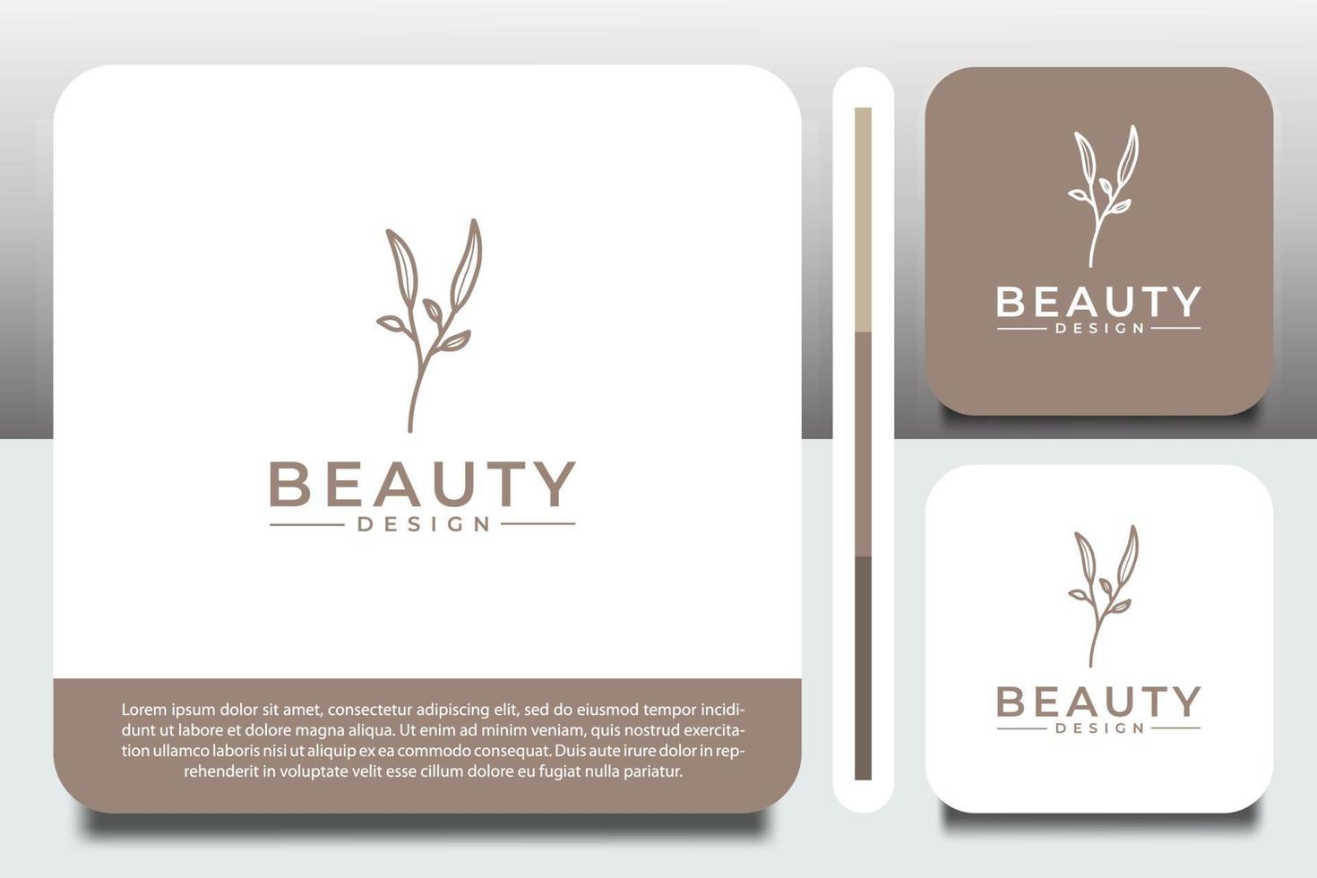 minimalist plants logo vector