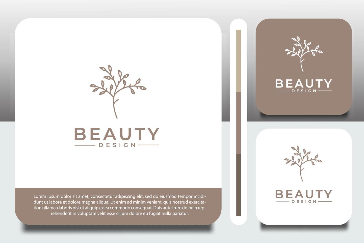 minimalist plants logo vector