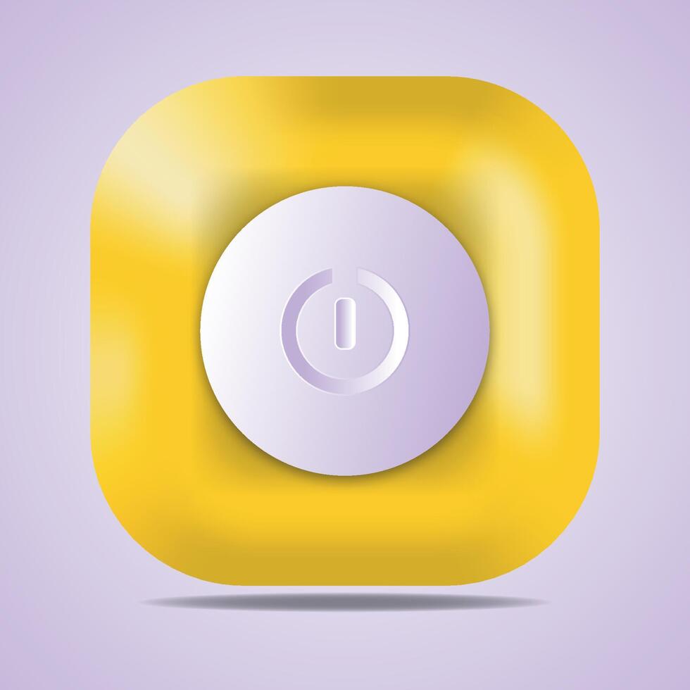 3D button icon vector file