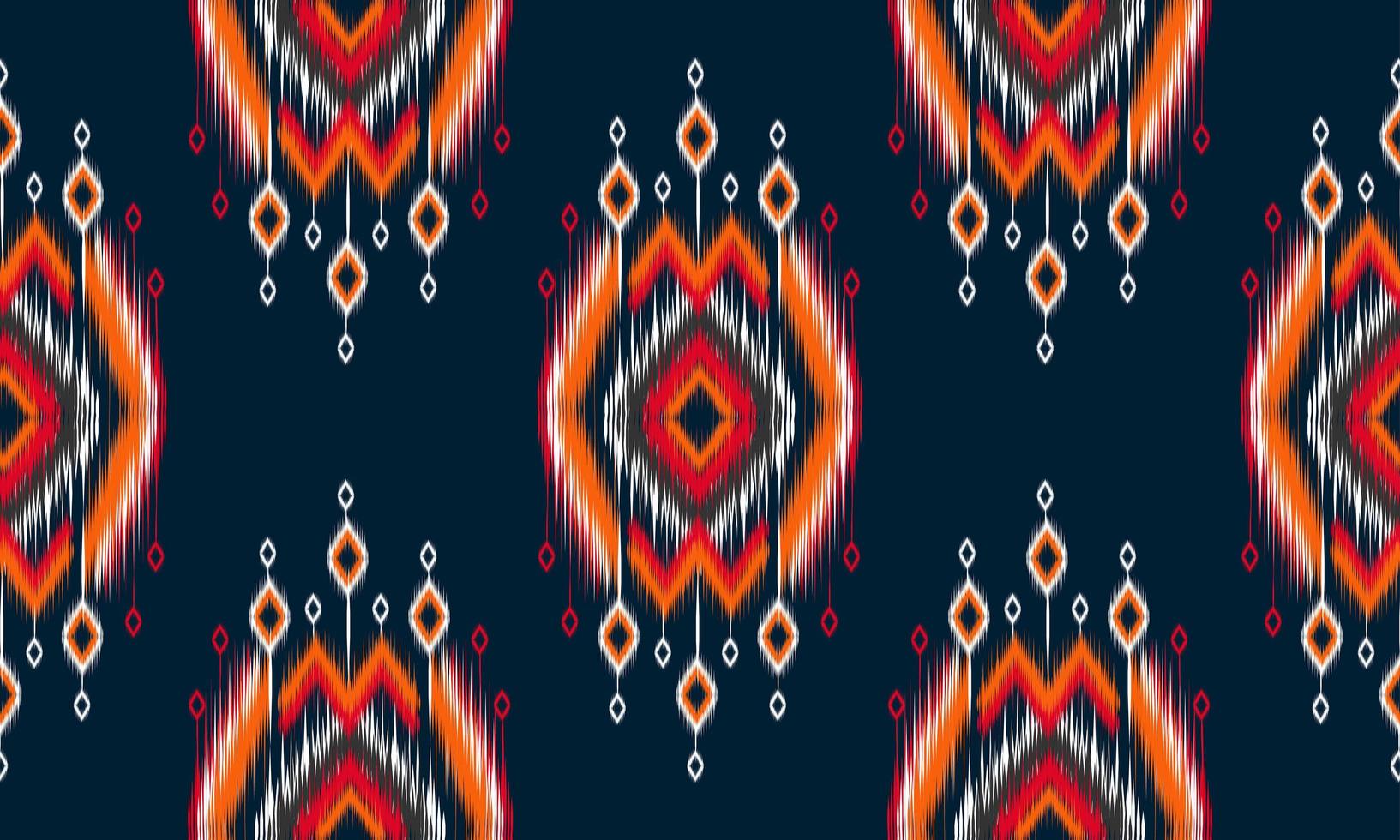 diseño tradicional del patrón de ikat oriental étnico geométrico para el fondo, alfombra, papel tapiz, ropa, envoltura, batik, tela, estilo de bordado de ilustración vectorial. vector