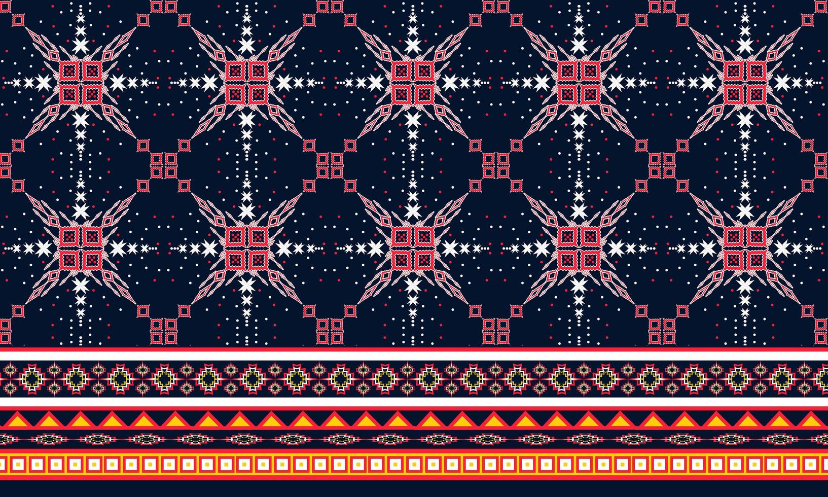Geometric ethnic oriental seamless pattern traditional Design for background,carpet,wallpaper,clothing,wrapping,Batik,fabric,Vector illustration.embroidery style. vector