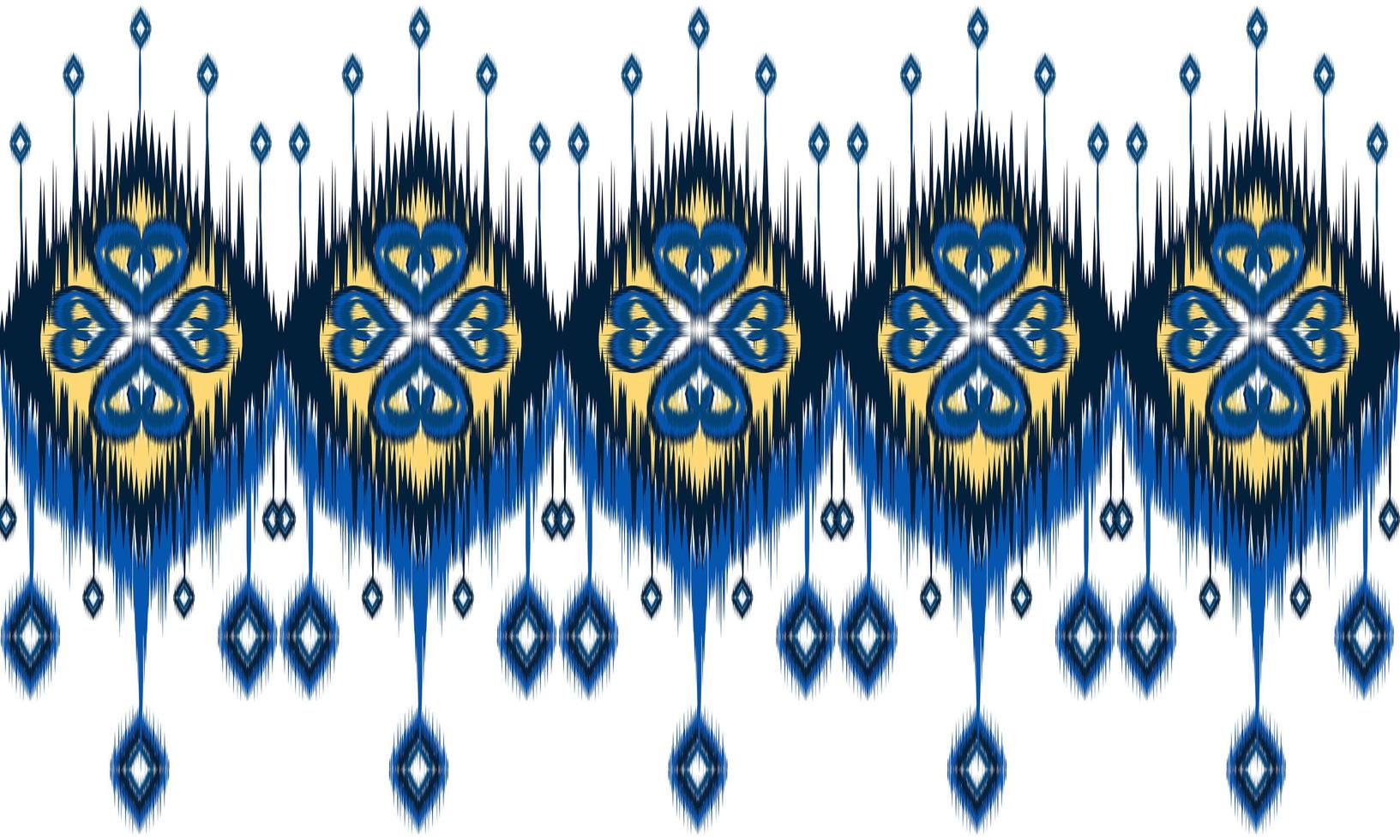 Ethnic abstract ikat art. Seamless pattern in tribal. vector