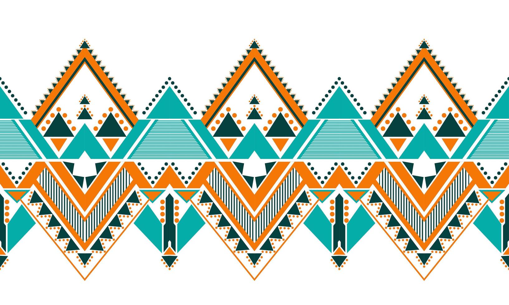 Geometric ethnic pattern design for seamless background. vector