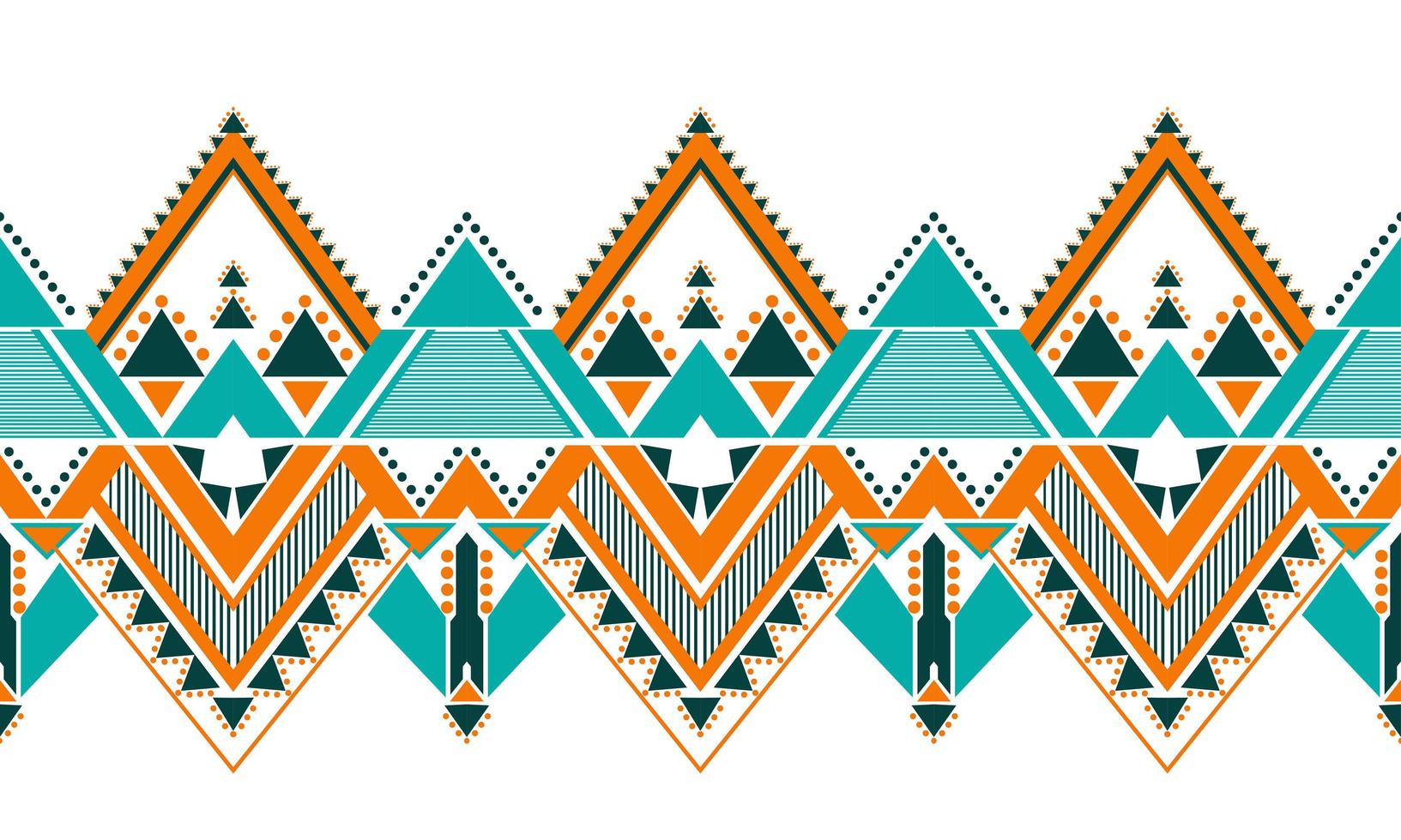 Geometric ethnic pattern design for seamless background. vector