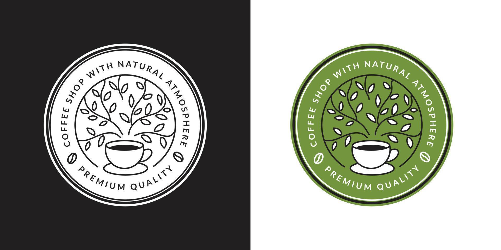 nature concept of coffee logo illustration vector