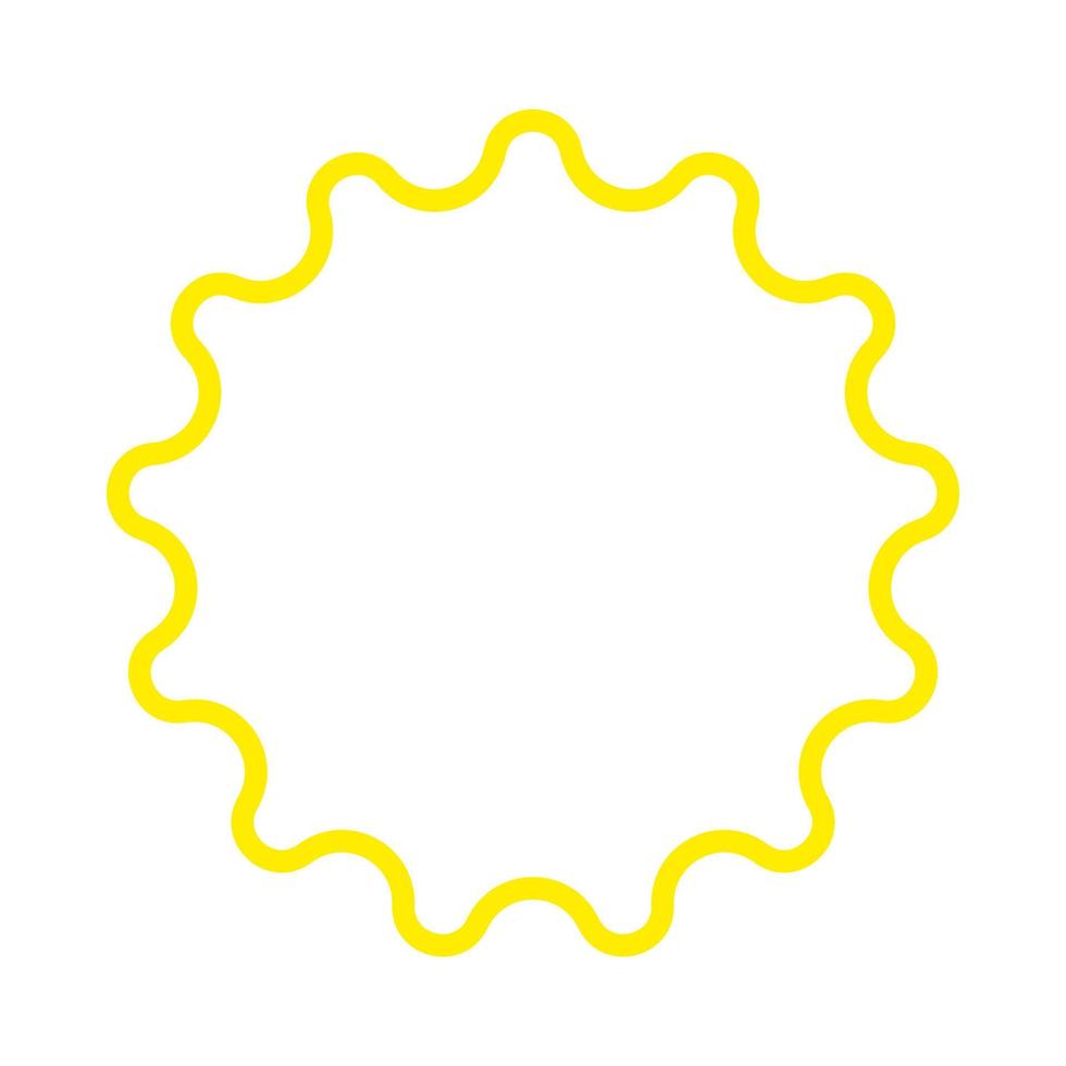 Wavy round frame vector