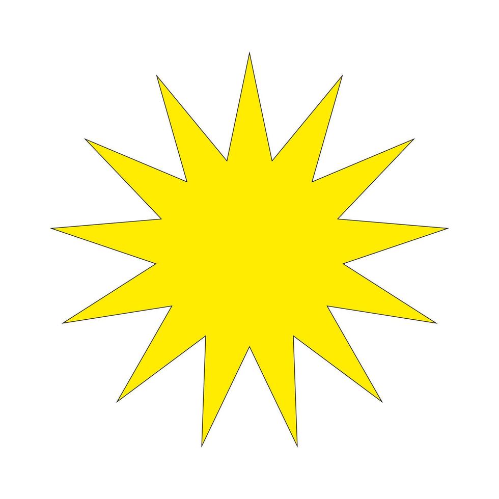 A multi-pointed star with sharp rays vector