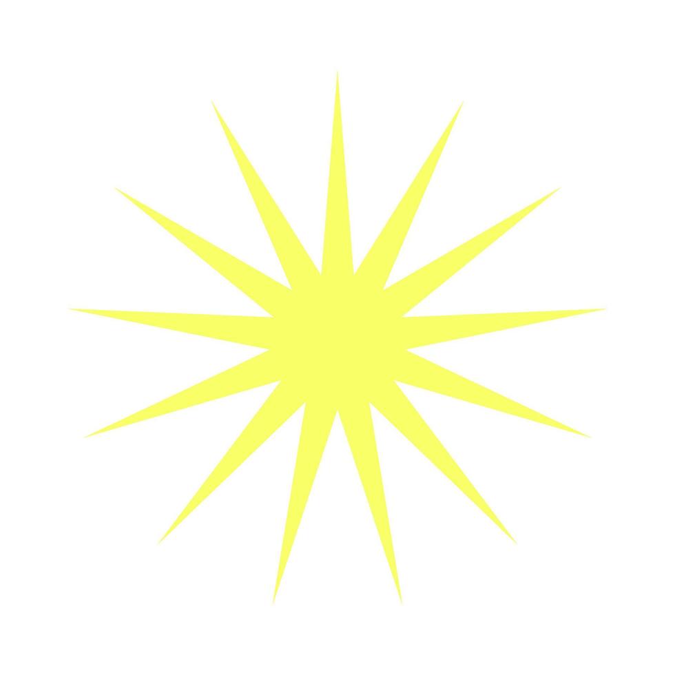 A multi-pointed star with sharp rays vector