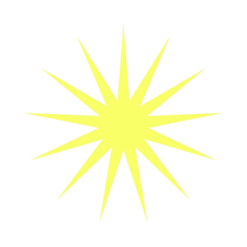 A multi-pointed star with sharp rays vector