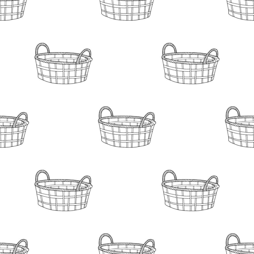 Vintage seamless pattern of basket background. Seamless backgrounds can be used for Wallpapers, template files, web page backgrounds, and surface textures. Gorgeous seamless background. Vector