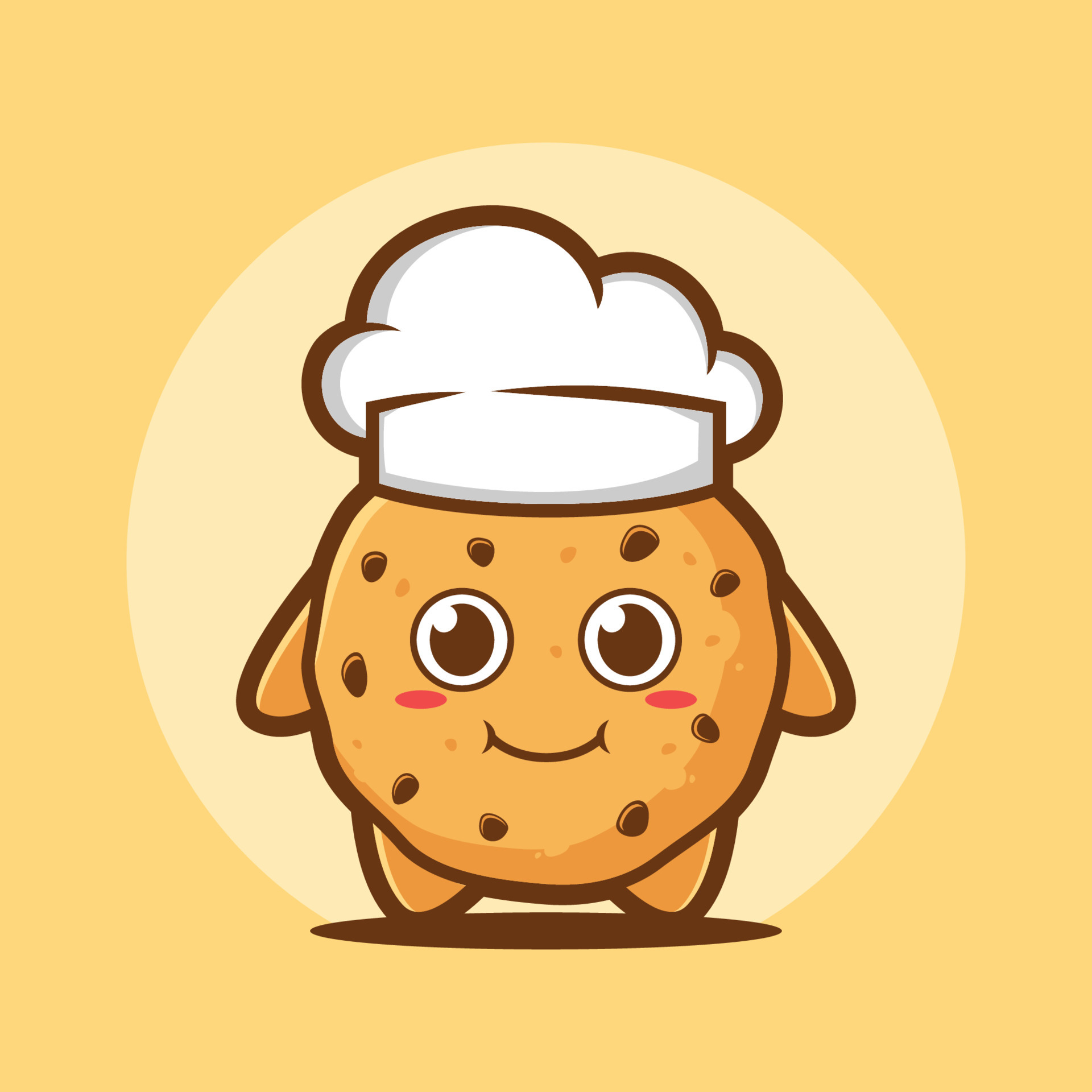 Cute Cookies wearing chef hat vector illustration, Cute Cartoon cookies.  5293960 Vector Art at Vecteezy